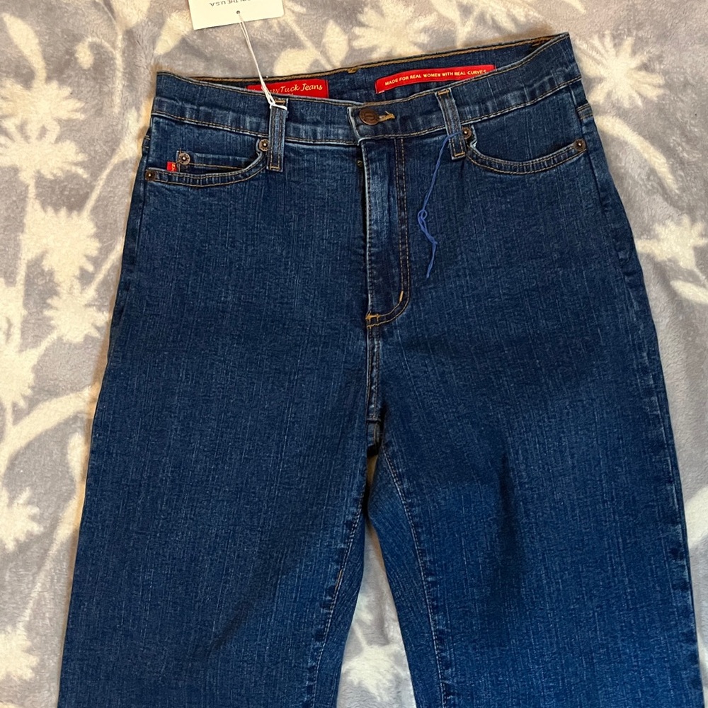 NYDJ Dark Blue Flare Jeans Wide Leg - Picture 2 of 14